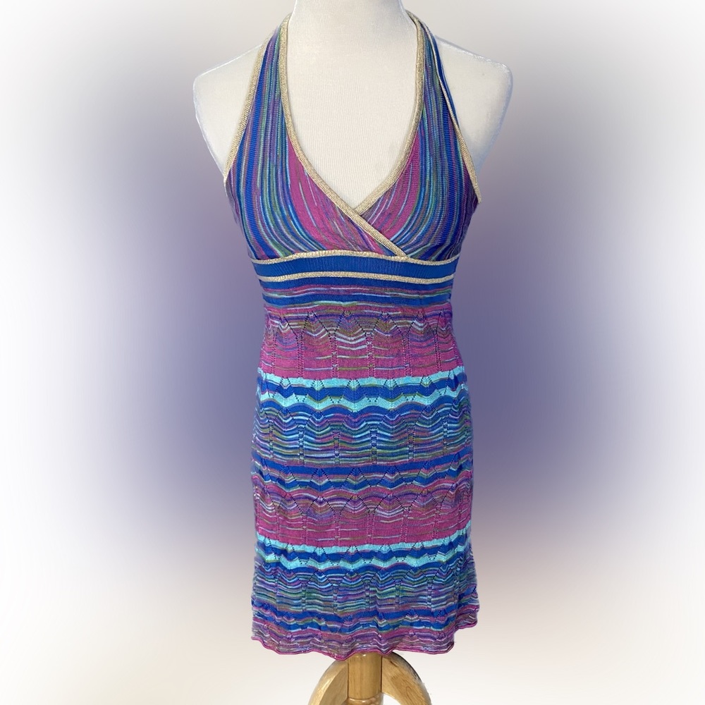 Y2K Guess Knit Halter Dress (L)